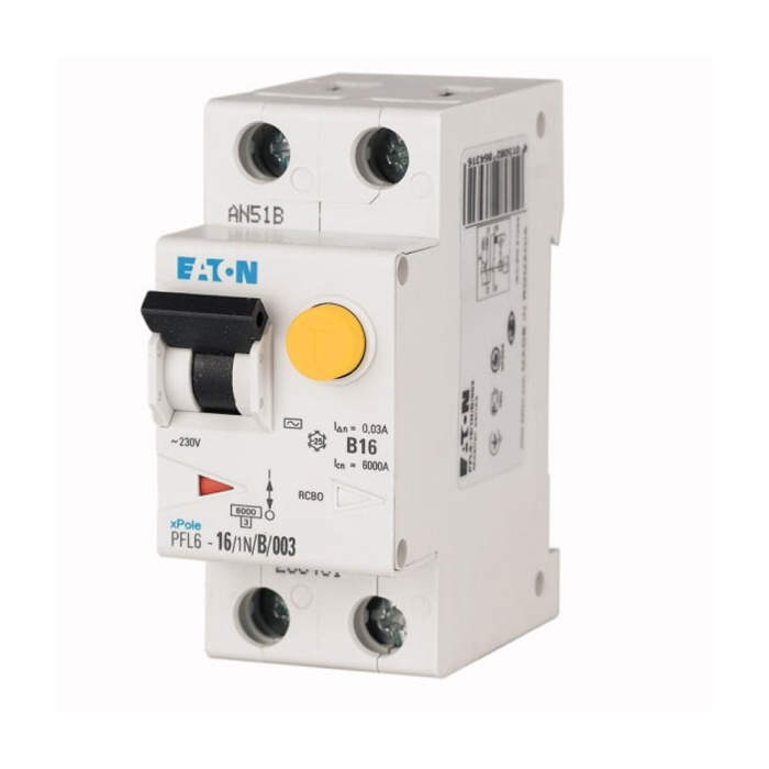 Intreruptor diferential RCBO 1P plus N 16A 30mA 6kA curba B pentru sina DIN [2]