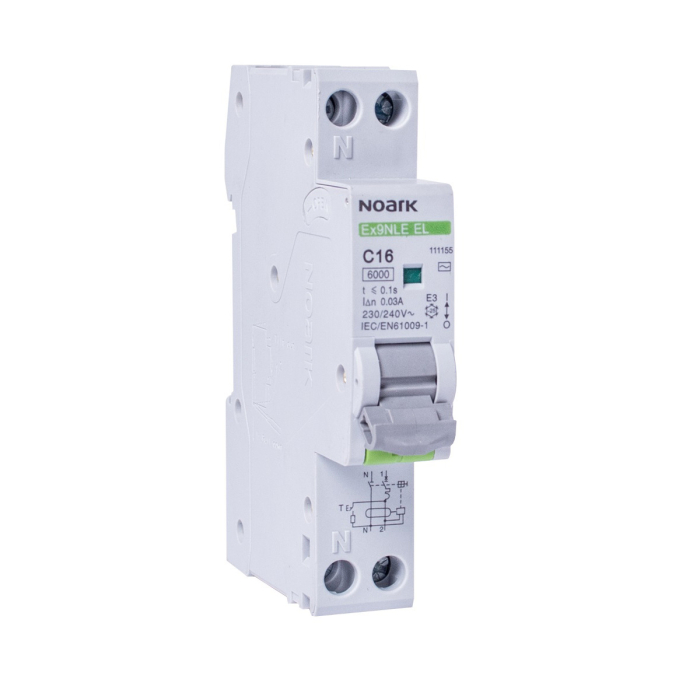Intreruptor diferential RCBO 1PN 40 A 30 mA curba C cu un modul [2]