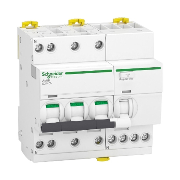 Intreruptor diferential RCBO 3P+N 10A 30mA tip AC 6kA pentru sina DIN [2]