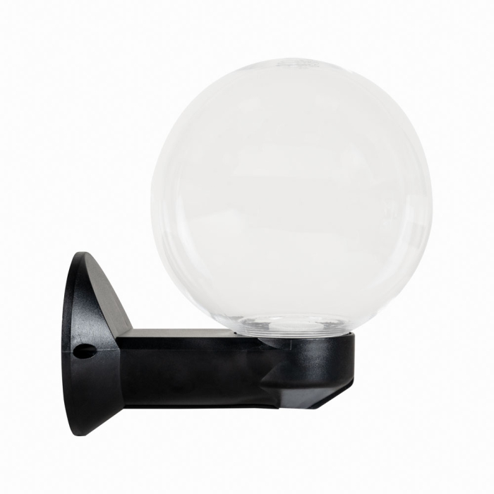Lampa de gradina pentru perete cu dulie E27, corp negru si element transparent [2]