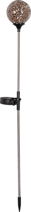 Lampa solara LED decorativa crom pentru gradina si alei exterioare [2]
