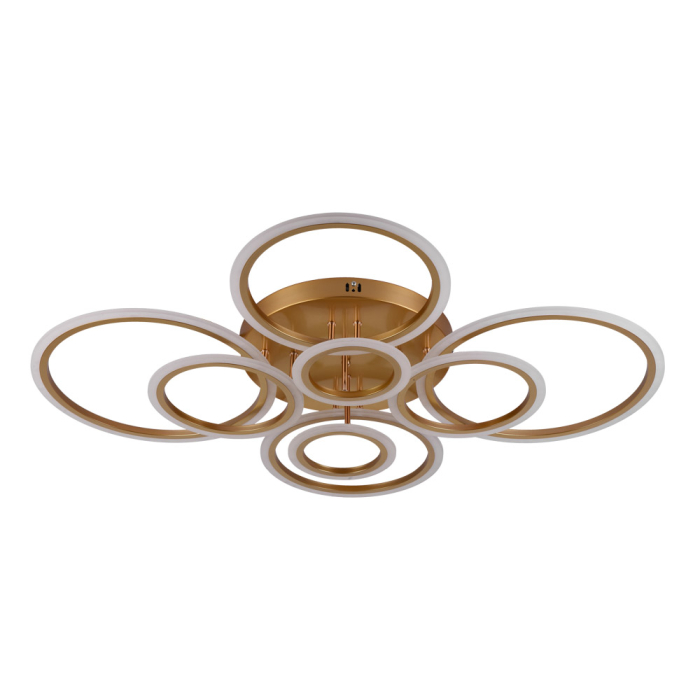 Lustra LED decorativa aurie cu 3CCT si telecomanda pentru iluminat interior [2]