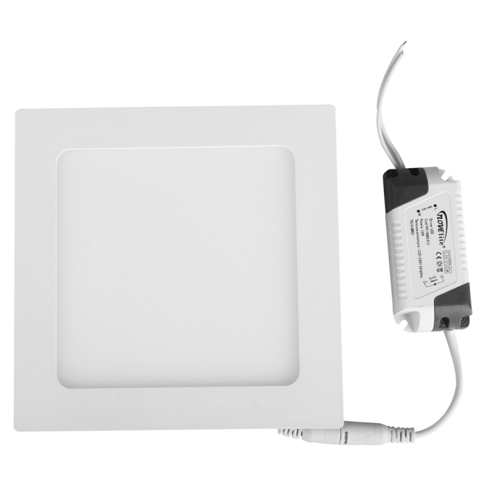 Mini panou LED patrat alb incastrabil 6W cu lumina calda 2700K si protectie IP40 [2]