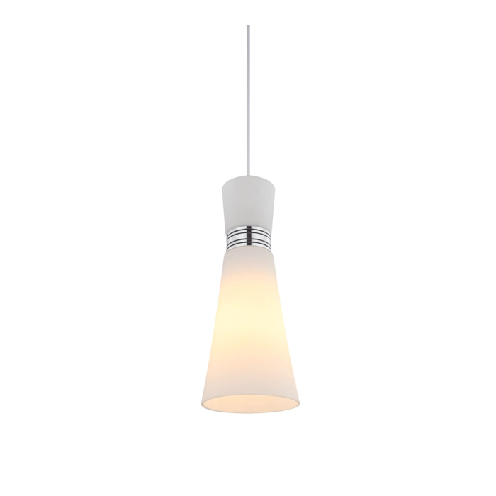 Pendul decorativ crom si alb cu dulie E27 pentru iluminat interior [2]