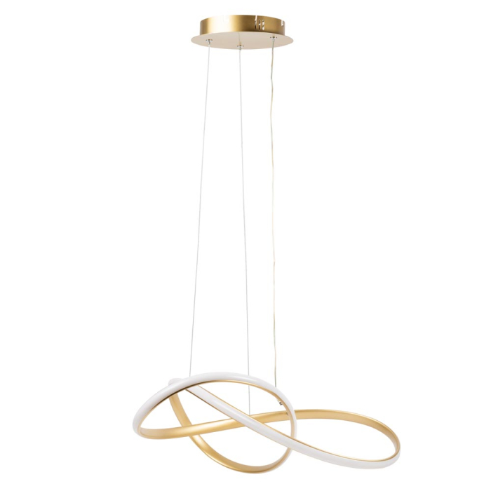 Pendul LED decorativ auriu cu forma circulara, lumina reglabila CCT si telecomanda [2]