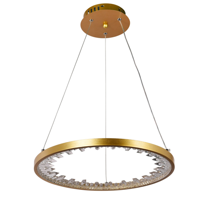 Pendul LED circular auriu pentru interior cu 3CCT si flux luminos de 2080 lm [2]
