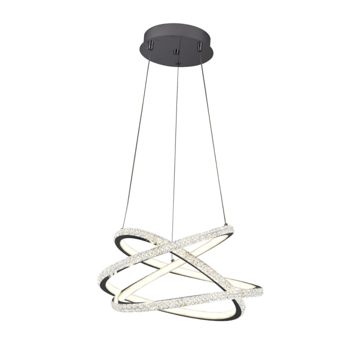 Pendul LED decorativ crom cu telecomanda pentru iluminat interior [2]