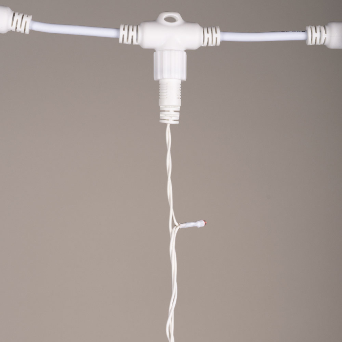 Perdea luminoasa extensibila cu 30 LED uri rosii lungime 3 m protectie IP44 [2]