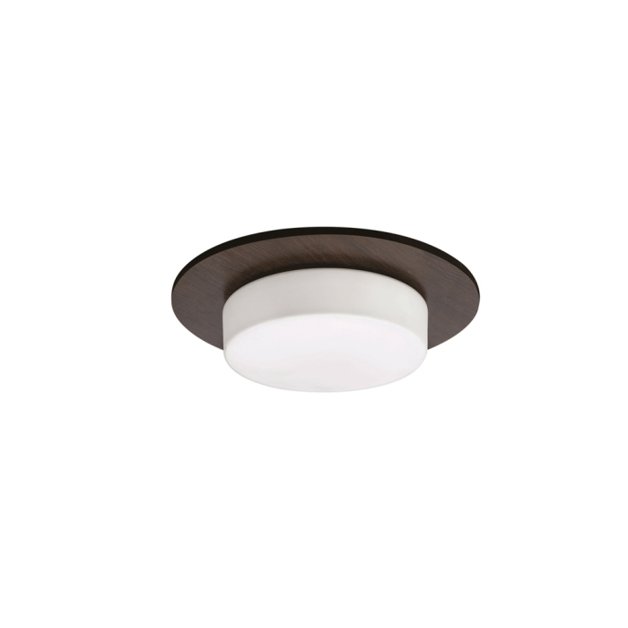 Plafoniera decorativa wenge cu crom si abajur din sticla alba pentru un bec E27 [2]