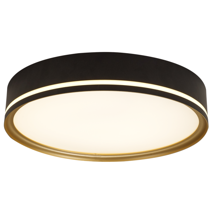 Plafoniera LED decorativa Cleo 32W 1920lm 4000K negru cu auriu [2]