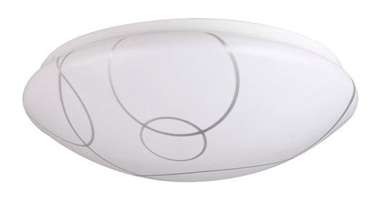 Plafoniera LED rotunda alba cu model pentru tavan, 12W, lumina rece 6500K [2]