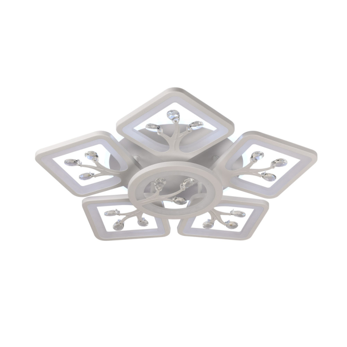 Plafoniera LED Trees alba 88W 3CCT 4400lm dimabila cu telecomanda [2]