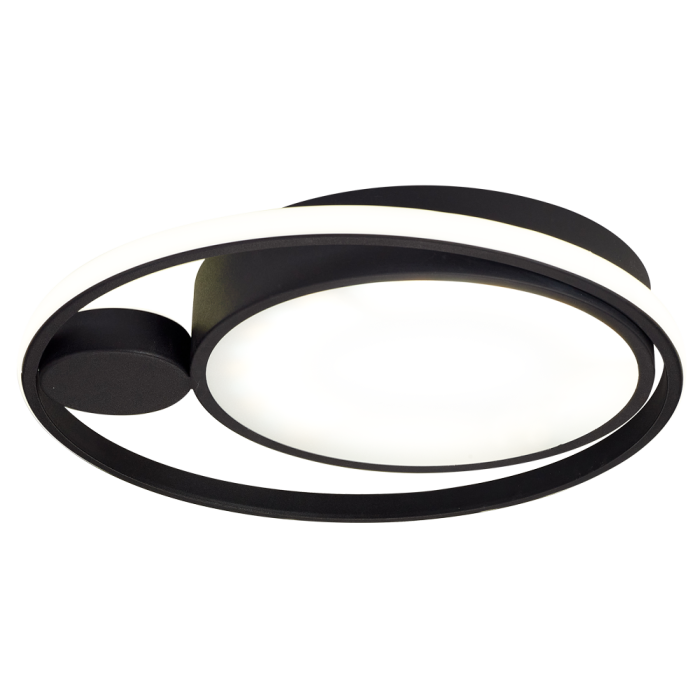 Plafoniera LED decorativa neagra pentru interior cu lumina neutra 4000K [2]