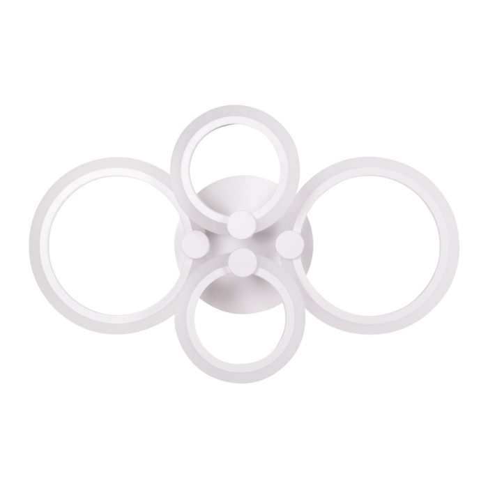 Plafoniera decorativa alba cu LED integrat 52W si telecomanda pentru montaj pe tavan [2]