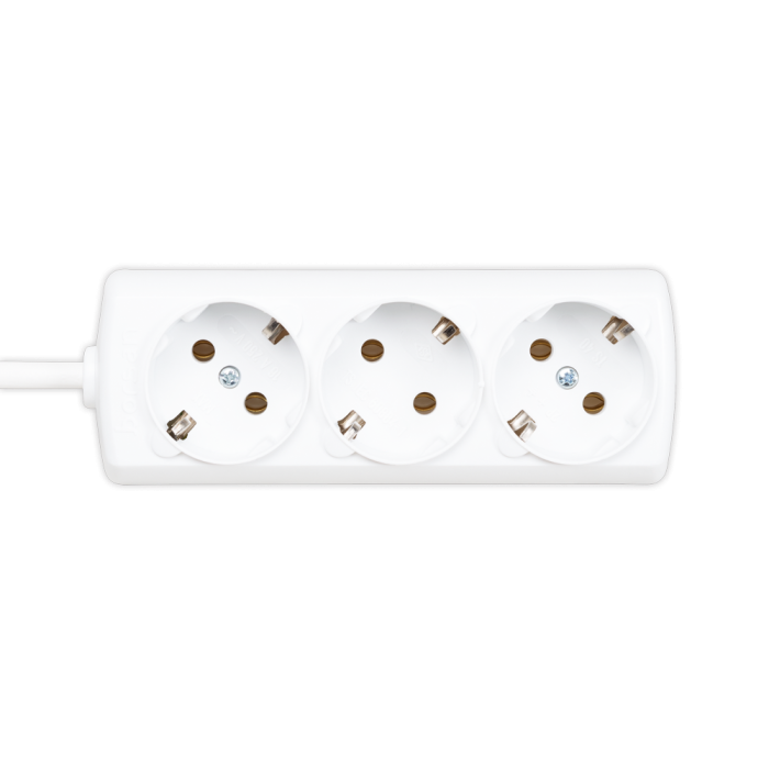 Prelungitor alb cu 3 prize si cablu de 1,5 m 3x1 mm2 [2]
