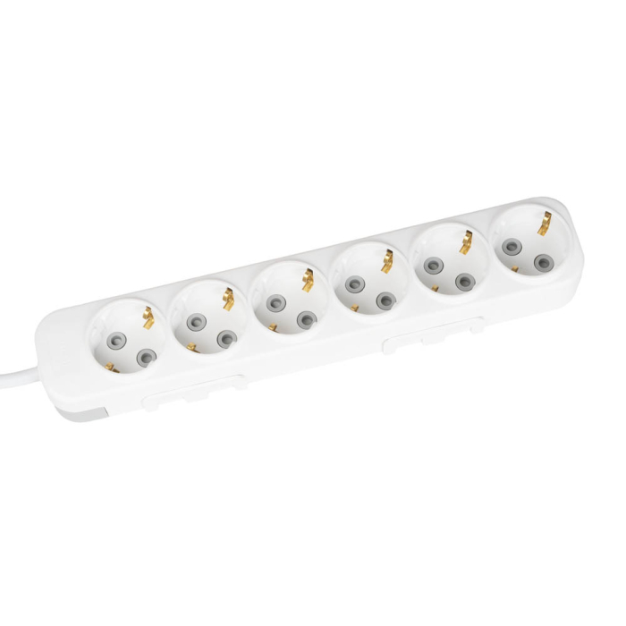 Prelungitor Myra alb cu 6 prize Schuko si cablu de 5 m [2]