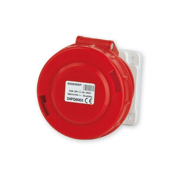 Priza industriala incastrabila trifazica 3P+T 16A 380V cu protectie IP67 [2]