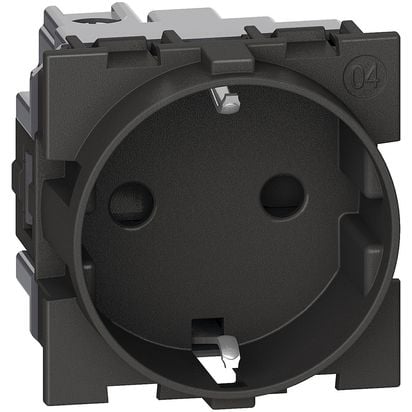Priza Schuko neagra 16A 250V 2 module pentru montaj incastrat [2]