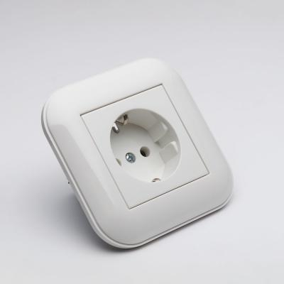Priza Schuko 16A alba cu impamantare Ovivo Loft ST 404-010301-217 [2]