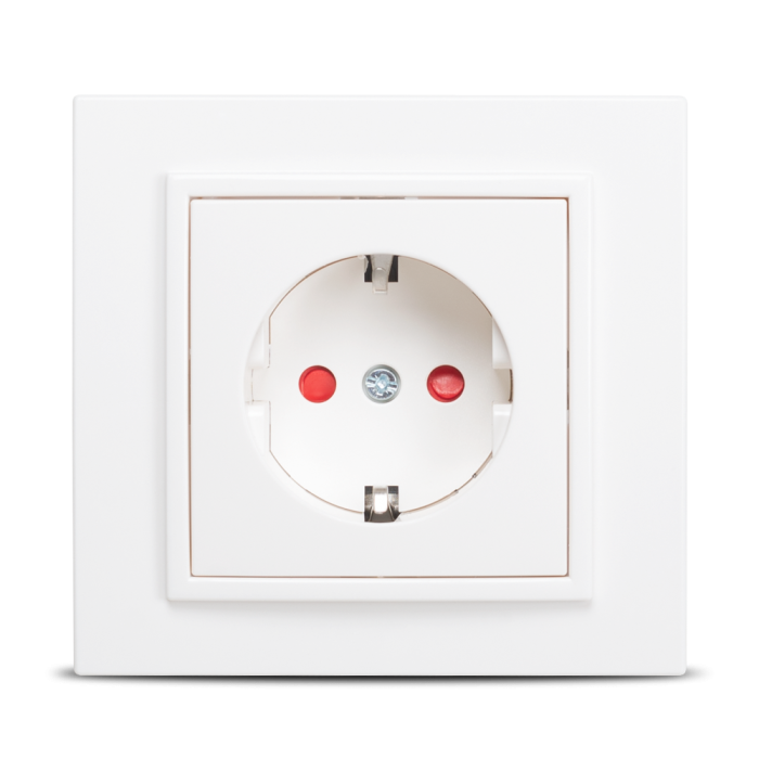 Priza Schuko alba 16A cu protectie copii pentru montaj incastrat [2]