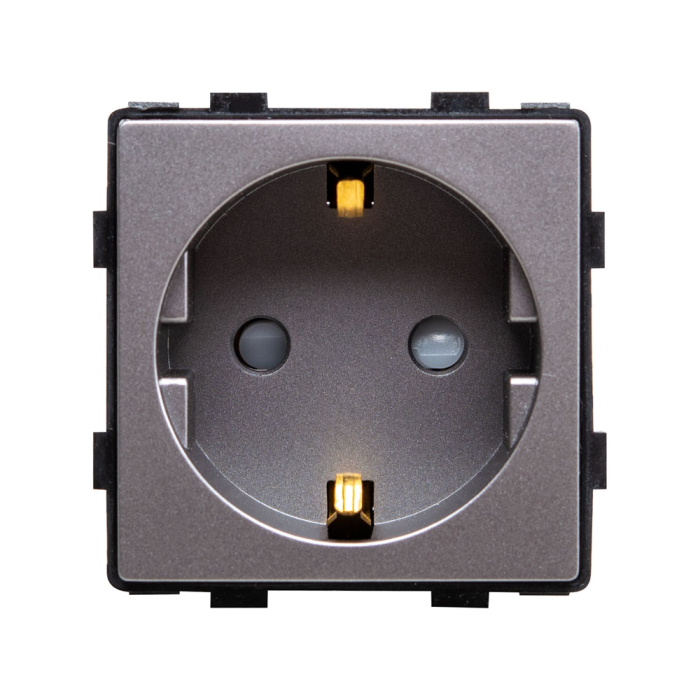 Priza Schuko 16A gri Pulsar Touch NS EL0068932 pentru montaj incastrat [2]
