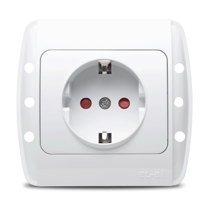 Priza Schuko alba cu protectie copii 16A pentru montaj incastrat [2]