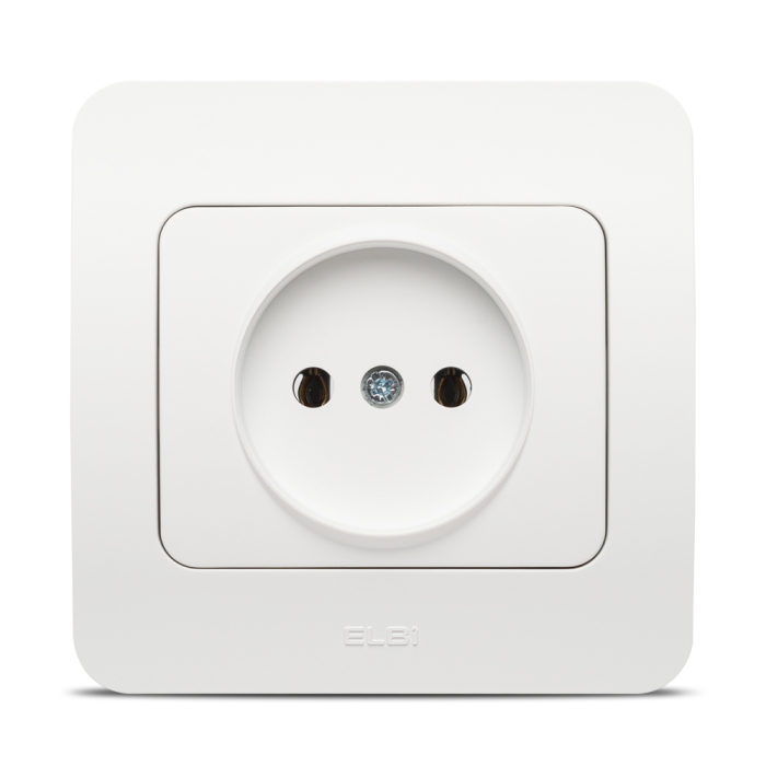 Priza simpla fara contact de protectie 16A alb mat pentru montaj incastrat [2]