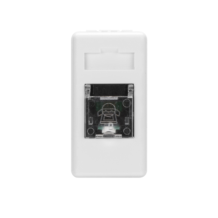 Priza telefonica RJ11 alba cu 1 modul pentru cablu torsadat [2]