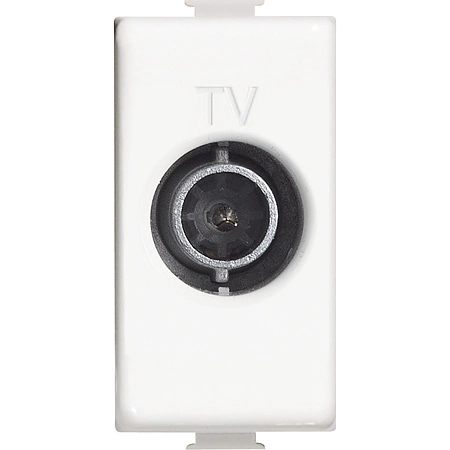 Priza TV coaxiala directa cu 1 modul si conector masculin de 9.5 mm [2]