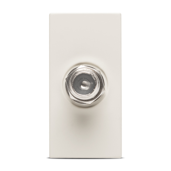 Priza TV modulara cu conector F 1M bej mat pentru montaj incastrat [2]