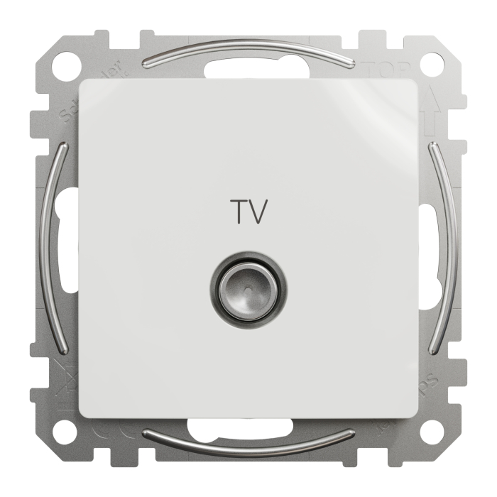 Priza TV finala alba pentru montaj incastrat cu iesire IEC tata [2]
