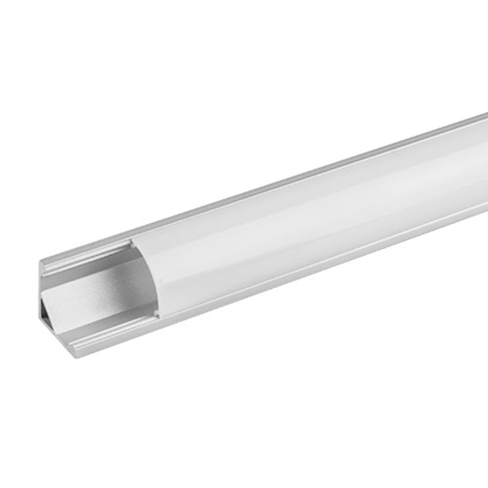 Profil aluminiu de colt pentru banda LED cu dispersor opal, 16 x 16 mm, lungime 2 m [2]