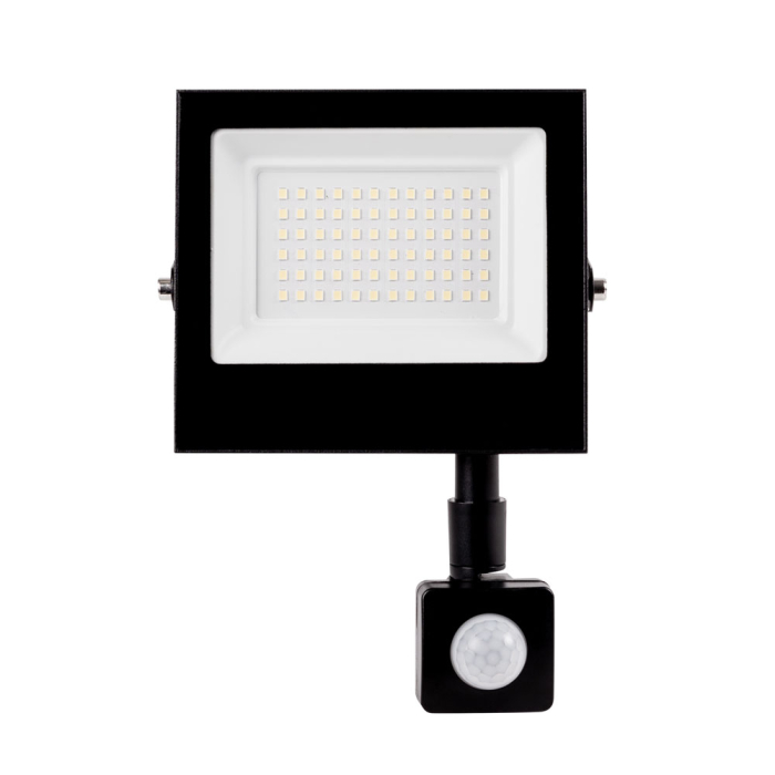 Proiector LED negru cu senzor 30W 6400K IP65 pentru exterior [2]