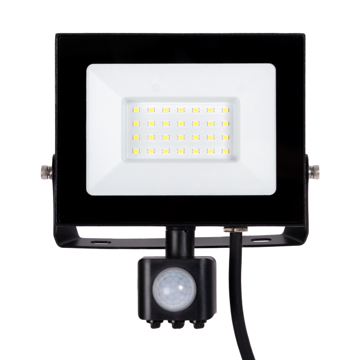 Proiector LED negru cu senzor PIR pentru exterior 30W 6500K IP65 [2]