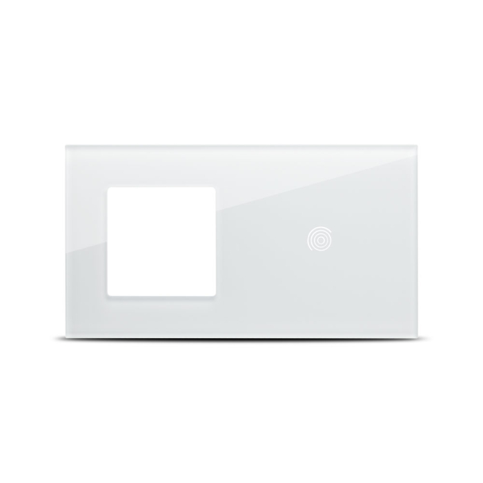Rama ornamentala touch alba cu 2 posturi pentru aparataj electric incastrat [2]