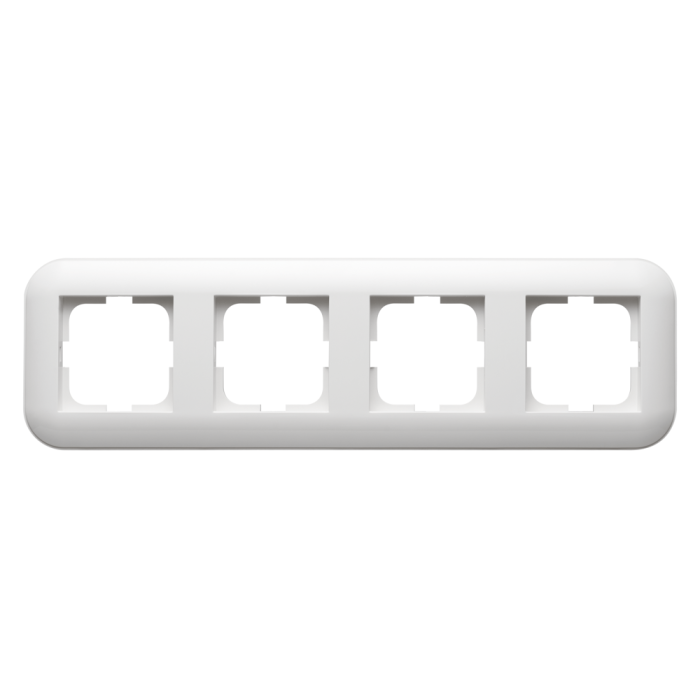 Rama ornament alba cu 4 posturi pentru aparataj electric incastrat [2]
