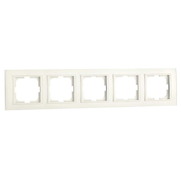 Rama ornamentala alba Mina cu 5 posturi pentru aparataj electric incastrat [2]