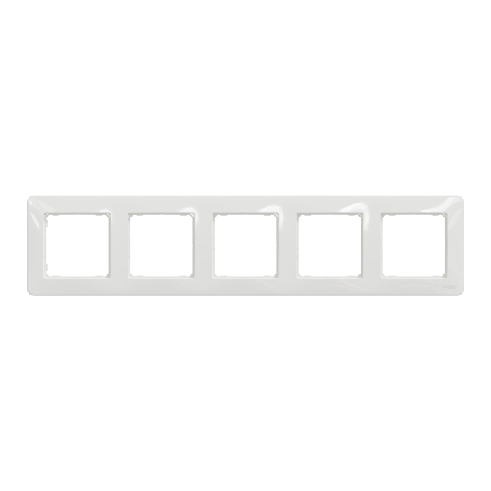 Rama ornamentala alba cu 5 posturi pentru aparataj electric incastrat [2]