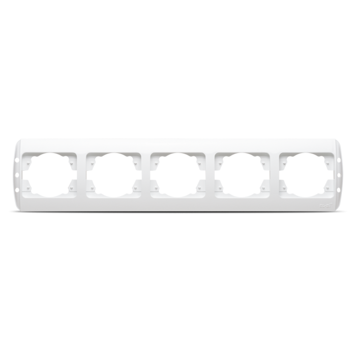 Rama ornament alba cu 5 posturi pentru aparataj electric incastrat [2]