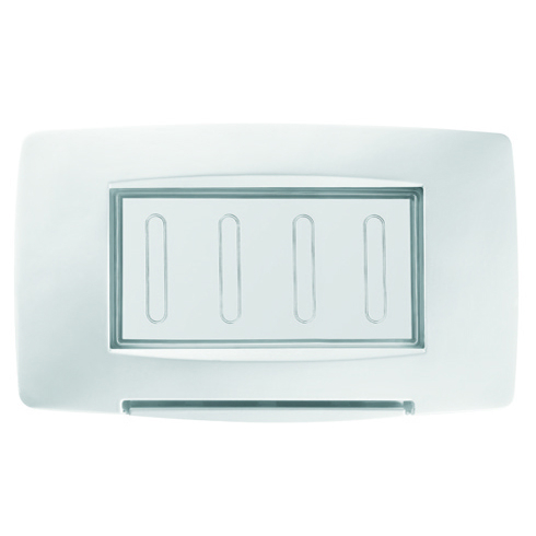 Rama etansa alba pentru aparataj modular cu 4 module si capac de protectie IP55 [2]