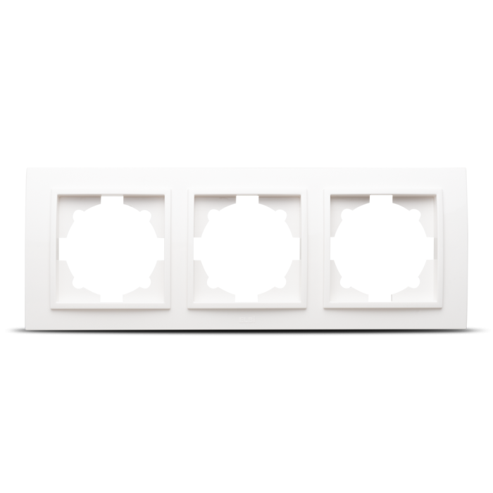 Rama ornament alba cu 3 posturi pentru aparataj electric incastrat [2]
