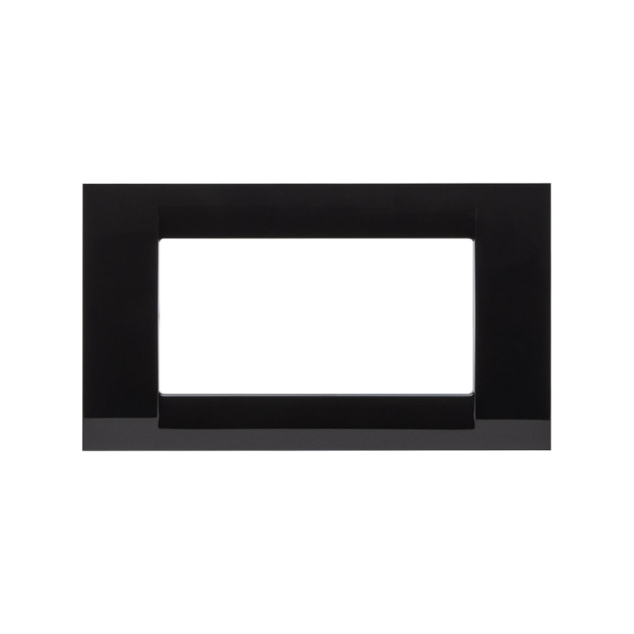 Rama ornamentala neagra lucioasa pentru aparataj incastrat cu 4 module [2]