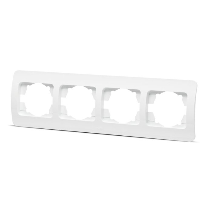 Rama ornament alba cu 4 posturi pentru aparataj electric incastrat Jazz [2]