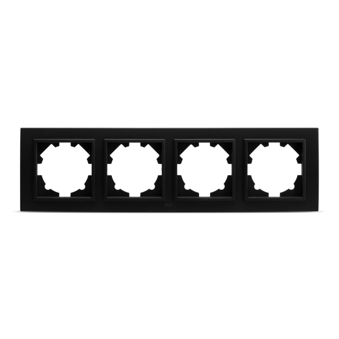 Rama ornament negru mat cu 4 posturi pentru aparataj electric Zena [2]