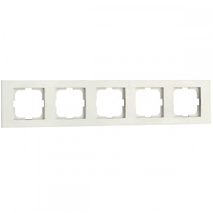 Rama ornamentala alba cu 5 posturi pentru aparataj modular Grano [2]