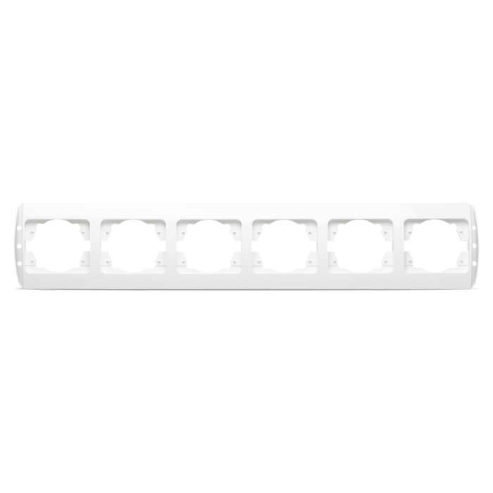 Rama ornament alba cu 6 posturi pentru aparataj electric incastrat montaj vertical [2]