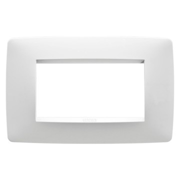 Rama ornament alba lucioasa pentru aparataj modular cu 4 module [2]