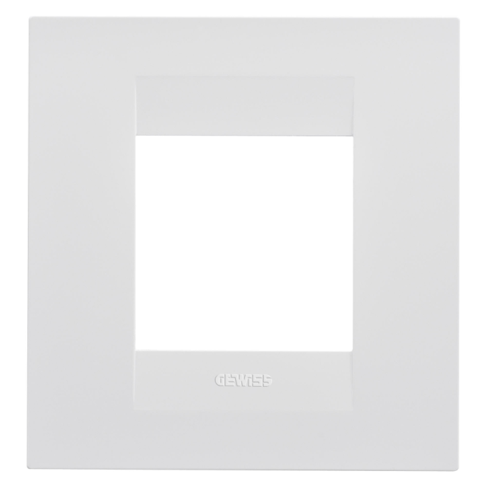 Rama ornament alba lucioasa din tehnopolimer pentru aparataj modular cu 2 module [2]