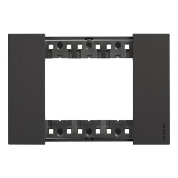 Rama ornament neagra pentru 3 module cu montaj incastrat [2]
