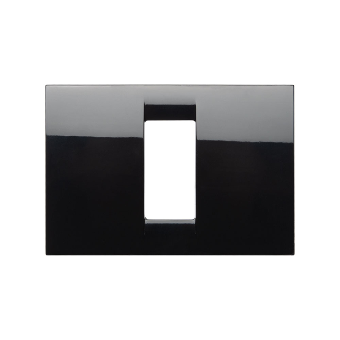 Rama ornament Virna pentru 1 modul cu finisaj lucios negru toner [2]